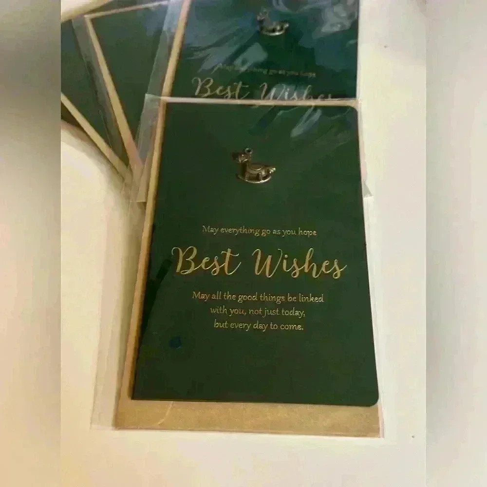 5* Xmas/New year Best Wishes Vintage Style Greeting Cards